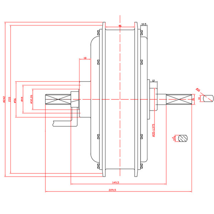 1.85X 19 60 فولت 72 فولت 3000  - مراجعة 60V 5000W Brushless Hub Motor وسعره