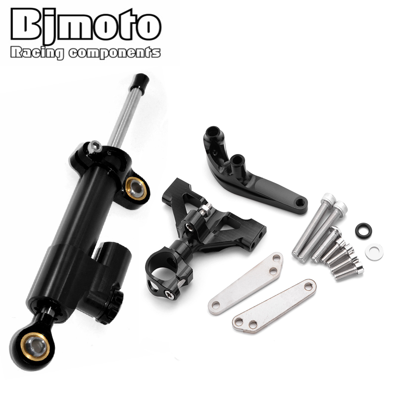 BJMOTO دراجة نارية التوجيه الم - مراجعة Steering Damper Stabilizer Kit Cnc وسعره